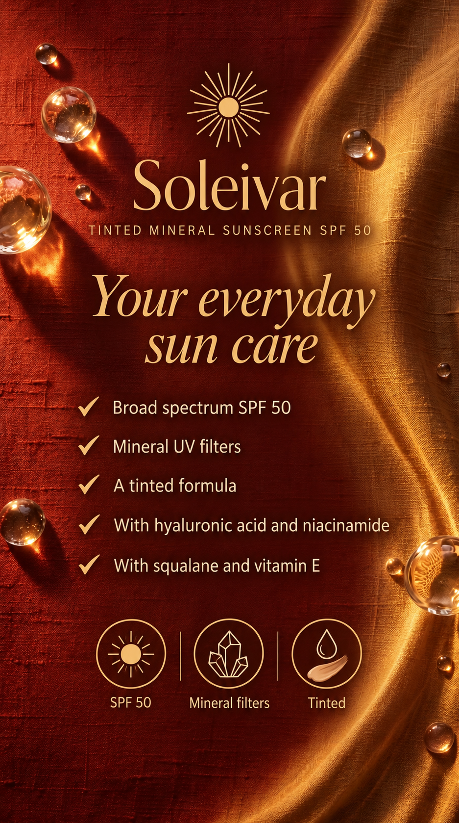 Soleivar Tinted Mineral Sunscreen SPF 50